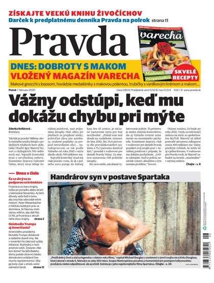 E-magazín Denník Pravda 7. 2. 2020 - OUR MEDIA SR a. s.