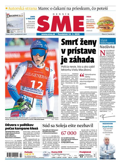 E-magazín SME 10/2/2020 - Petit Press, a.s. 