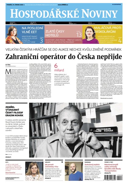 E-magazín HN 028 - 10.02.2020 - Economia, a.s.