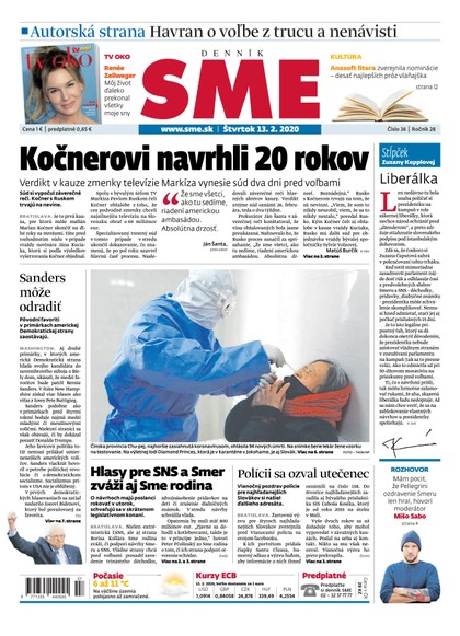 E-magazín SME 13/2/2020 - Petit Press, a.s. 