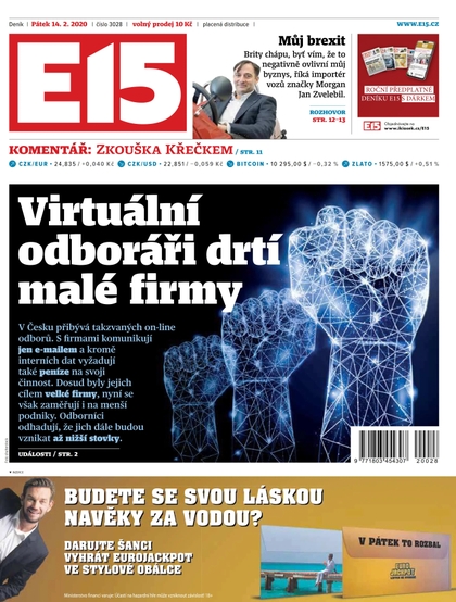 E-magazín E15 - 14.2.2020 - CZECH NEWS CENTER a. s.