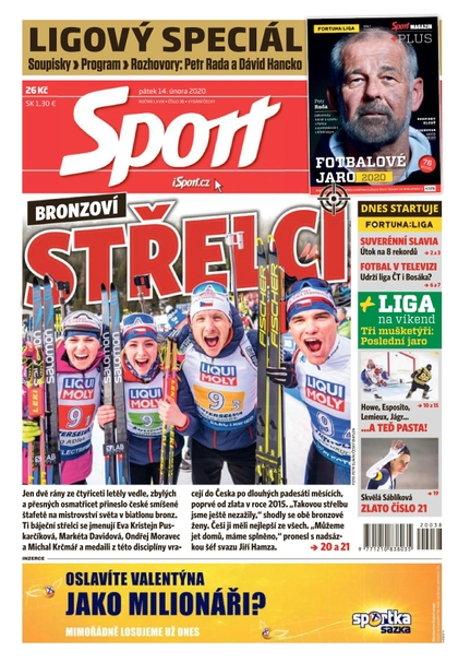 E-magazín Sport - 14.2.2020 - CZECH NEWS CENTER a. s.