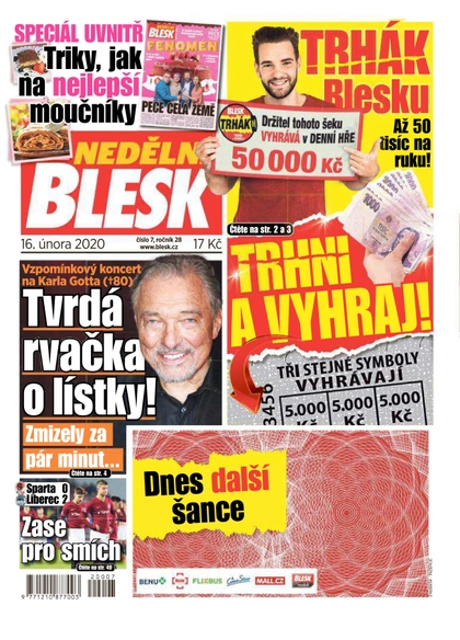 E-magazín Nedělní Blesk - 16.2.2020 - CZECH NEWS CENTER a. s.