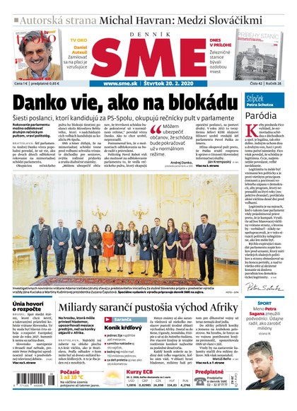 E-magazín SME  20/2/2020 - Petit Press, a.s. 