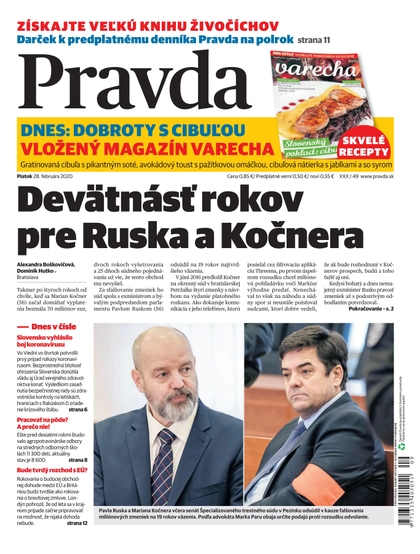 E-magazín Denník Pravda 28. 2. 2020 - OUR MEDIA SR a. s.