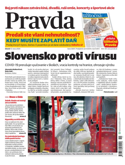 E-magazín Denník Pravda 10. 3. 2020 - OUR MEDIA SR a. s.
