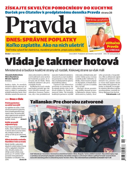 E-magazín Denník Pravda 11. 3. 2020 - OUR MEDIA SR a. s.