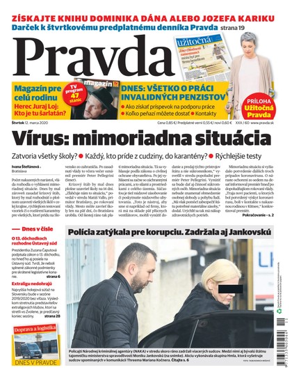 E-magazín Denník Pravda 12. 3. 2020 - OUR MEDIA SR a. s.