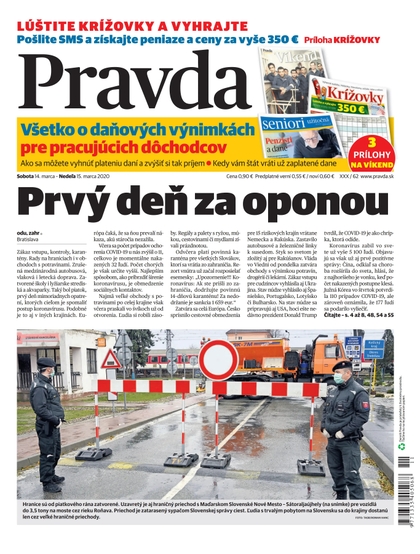 E-magazín Denník Pravda 14. 3. 2020 - OUR MEDIA SR a. s.