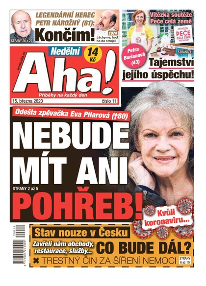 E-magazín Nedělní AHA! - 15.3.2020 - CZECH NEWS CENTER a. s.