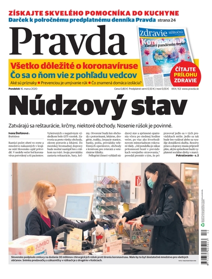 E-magazín Denník Pravda 16. 3. 2020 - OUR MEDIA SR a. s.