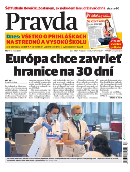 E-magazín Denník Pravda 17. 3. 2020 - OUR MEDIA SR a. s.