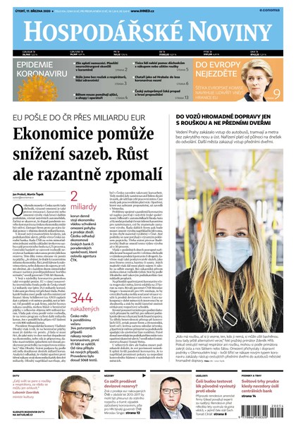 E-magazín HN 054 - 17.03.2020 - Economia, a.s.
