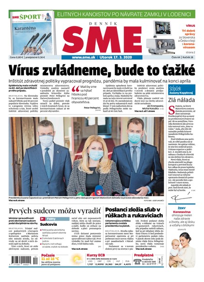 E-magazín SME 17/3/2020 - Petit Press, a.s. 
