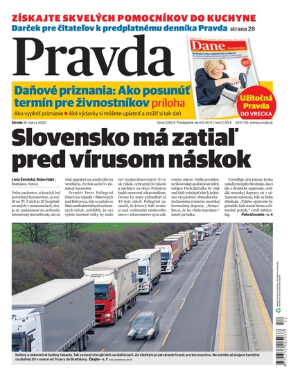 E-magazín Denník Pravda 18. 3. 2020 - OUR MEDIA SR a. s.