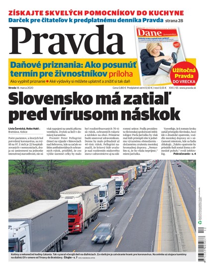 E-magazín Denník Pravda 18. 3. 2020 - OUR MEDIA SR a. s.