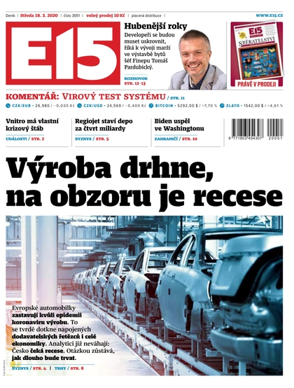 E-magazín E15 - 18.3.2020 - CZECH NEWS CENTER a. s.