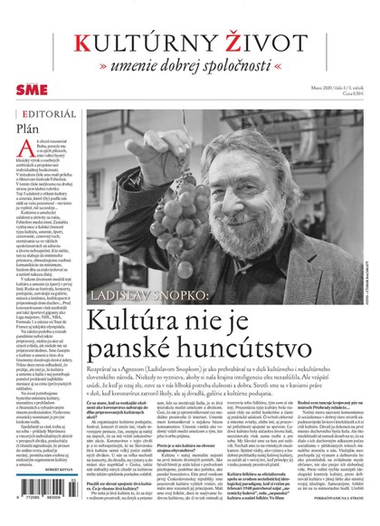 E-magazín SME Kultúrny život 20/3/2020 - Petit Press, a.s. 