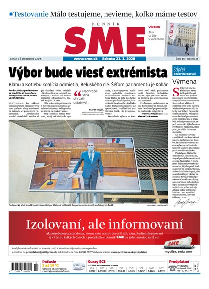 E-magazín SME 21/3/2020 - Petit Press, a.s. 