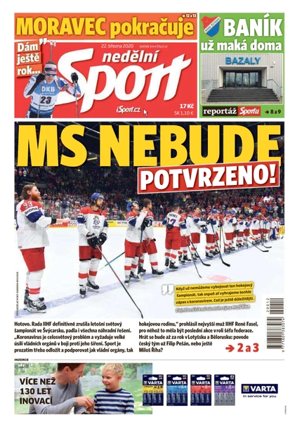 E-magazín Nedělní Sport - 22.3.2020 - CZECH NEWS CENTER a. s.