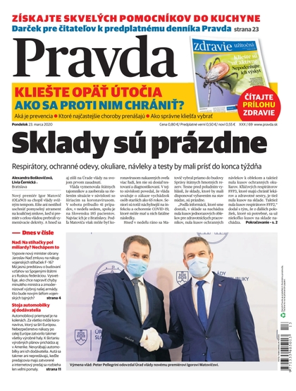 E-magazín Denník Pravda 23. 3. 2020 - OUR MEDIA SR a. s.