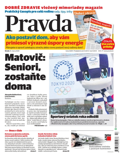 E-magazín Denník Pravda 25. 3. 2020 - OUR MEDIA SR a. s.