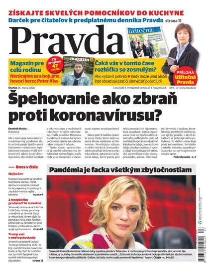 E-magazín Denník Pravda 26. 3. 2020 - OUR MEDIA SR a. s.