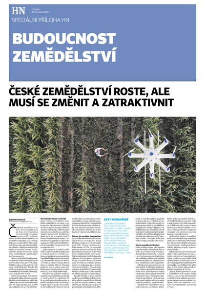 E-magazín HN 061 - 26.3.2020 příloha Budoucnost zemědělství - Economia, a.s.