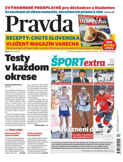 E-magazín Denník Pravda 27. 3. 2020 - OUR MEDIA SR a. s.