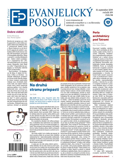 E-magazín Evanjelický POSOL spod Tatier 34/2019 - TRANOSCIUS a.s.