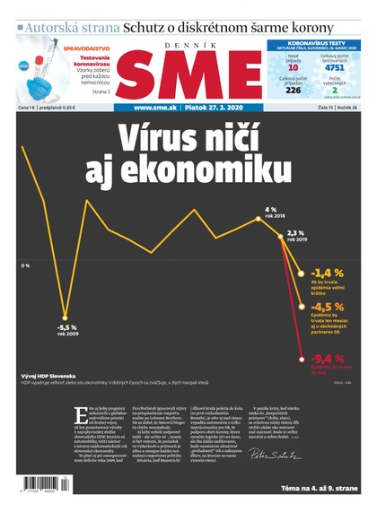 E-magazín SME 27/3/2020 - Petit Press, a.s. 