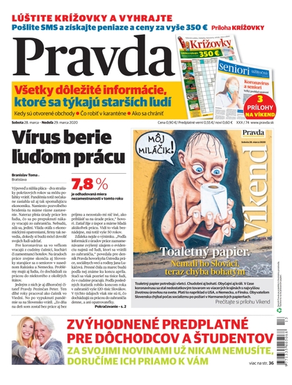 E-magazín Denník Pravda 28. 3. 2020 - OUR MEDIA SR a. s.