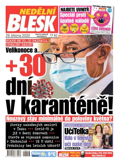 E-magazín Nedělní Blesk - 29.3.2020 - CZECH NEWS CENTER a. s.