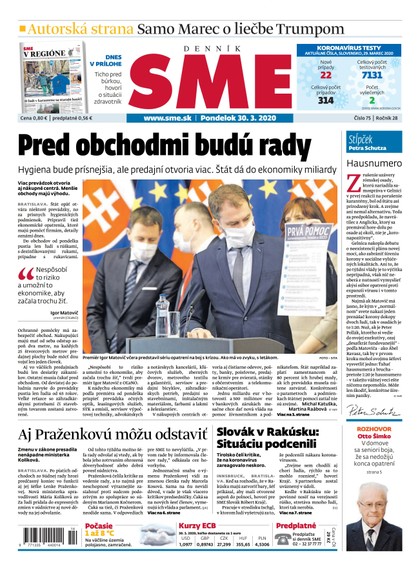 E-magazín SME 30/3/2020 - Petit Press, a.s. 