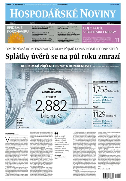 E-magazín HN 063 - 30.3.2020 - Economia, a.s.