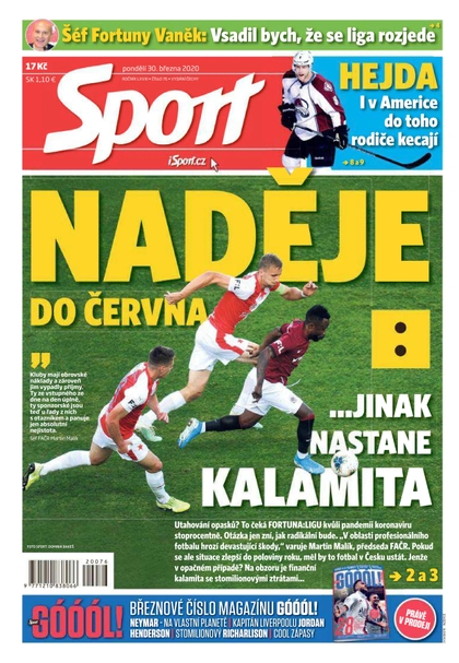 E-magazín Sport - 30.3.2020 - CZECH NEWS CENTER a. s.