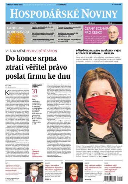 E-magazín HN 065 - 1.4.2020 - Economia, a.s.