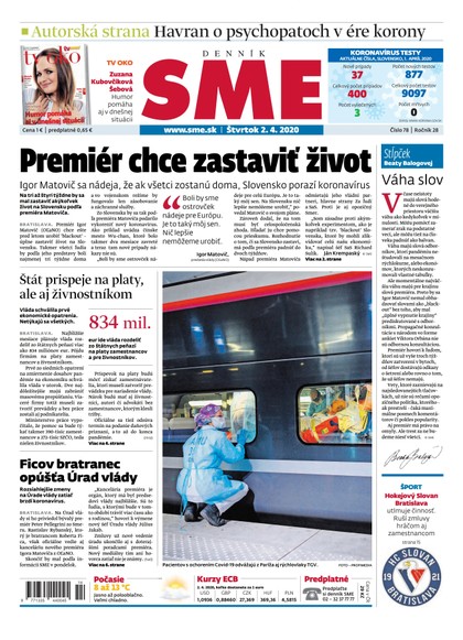 E-magazín SME 2/4/2020 - Petit Press, a.s. 