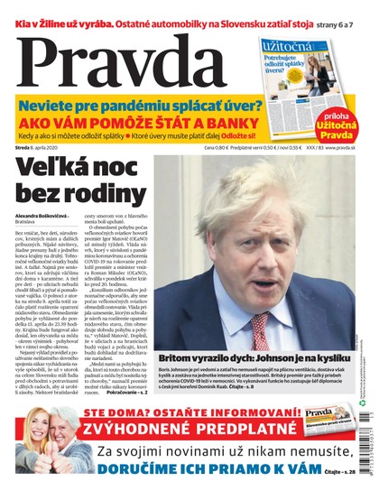 E-magazín Denník Pravda 8. 4. 2020 - OUR MEDIA SR a. s.