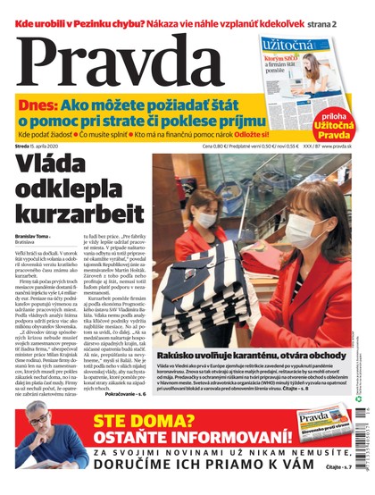 E-magazín Denník Pravda 15. 4. 2020 - OUR MEDIA SR a. s.