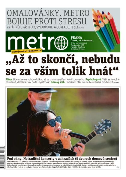 E-magazín METRO - 16.4.2020 - MAFRA, a.s.