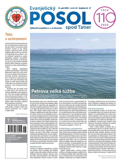 E-magazín Evanjelický POSOL spod Tatier 16-17/2020 - TRANOSCIUS a.s.