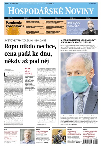 E-magazín HN 078 - 22.04.2020 - Economia, a.s.