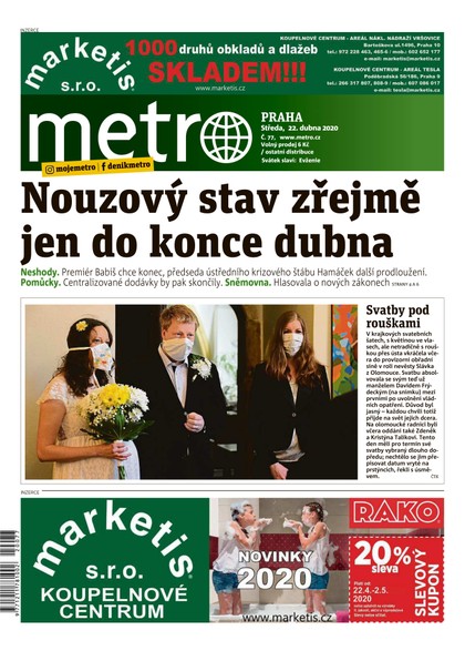 E-magazín METRO - 22.4.2020 - MAFRA, a.s.