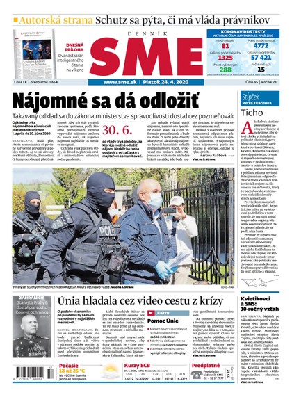 E-magazín SME 24/4/2020 1 - Petit Press, a.s. 