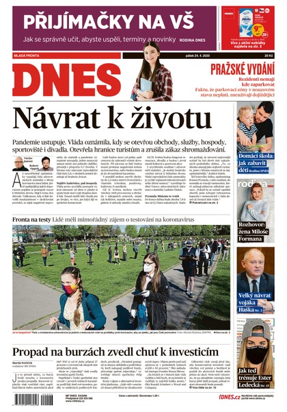 E-magazín MF DNES - 24.4.2020 - MAFRA, a.s.