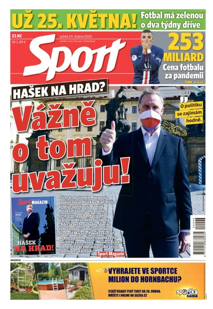 E-magazín Sport - 24.4.2020 - CZECH NEWS CENTER a. s.
