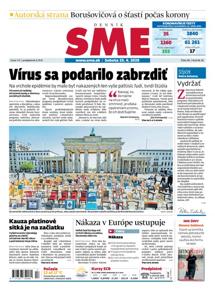 E-magazín SME 25/4/2020  - Petit Press, a.s. 