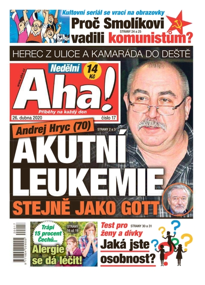 E-magazín Nedělní AHA! - 26.4.2020 - CZECH NEWS CENTER a. s.