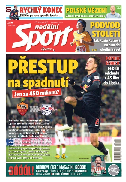 E-magazín Nedělní Sport - 26.4.2020 - CZECH NEWS CENTER a. s.